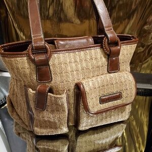 Rosetta Tan Woven Shoulderbag